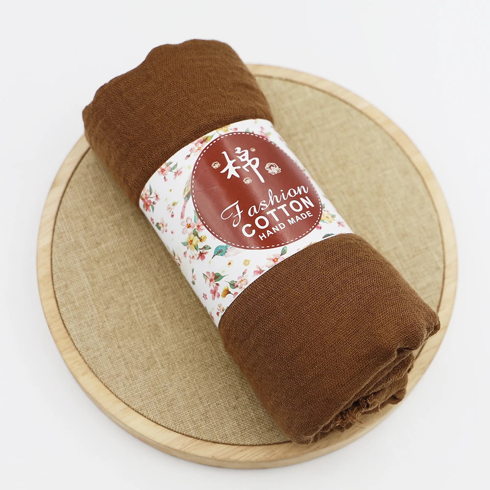 Trendora Crinkle Cotton Hijab — Luxe Square Scarf 90×90cm
