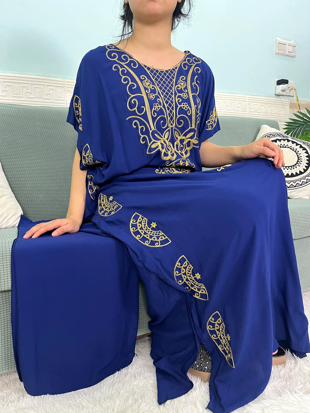 Luxe Cotton Abaya With Headscarf