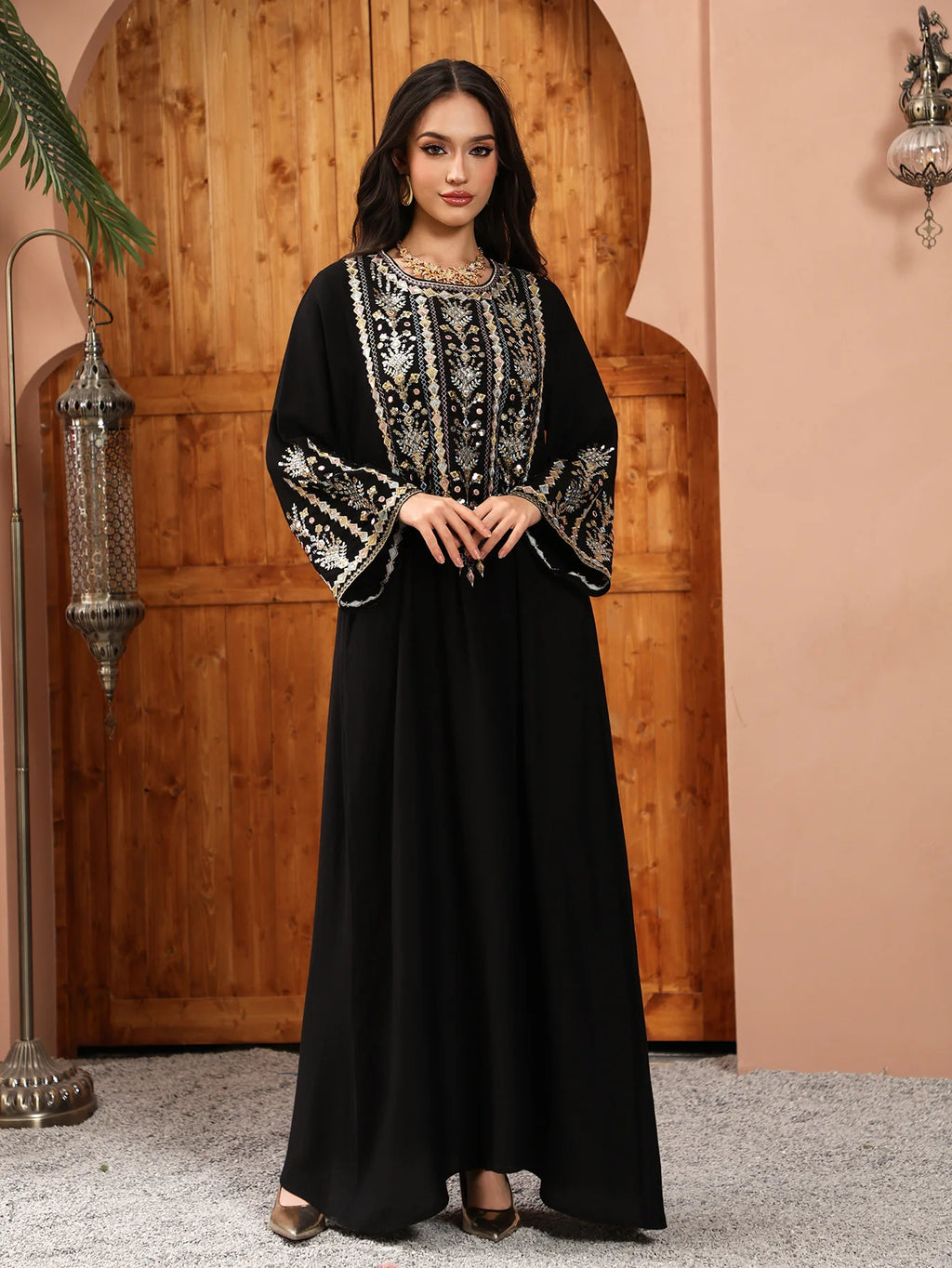 Royal Embroidered Jalabiya Gown