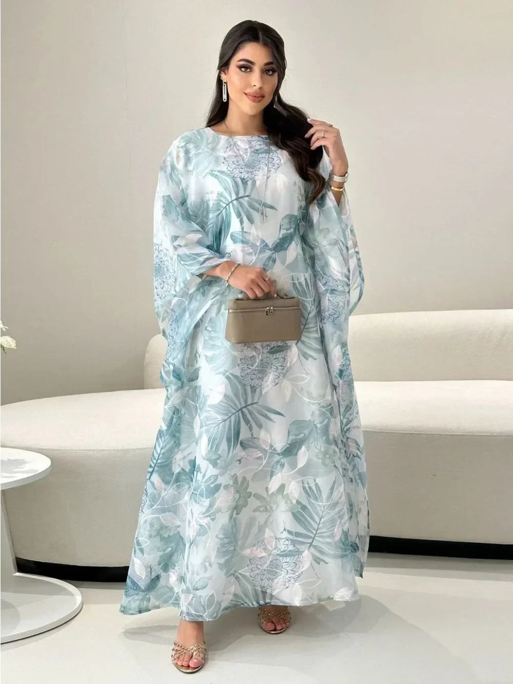 Printed Eid Abaya Kaftan