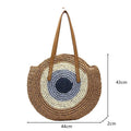 Boho Chic Round Straw Bag – Summer Vibes