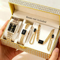 Trendora Elegant Watch & Jewelry Set — 5-Piece Luxury Collection