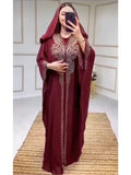Hooded Diamond Abaya Set