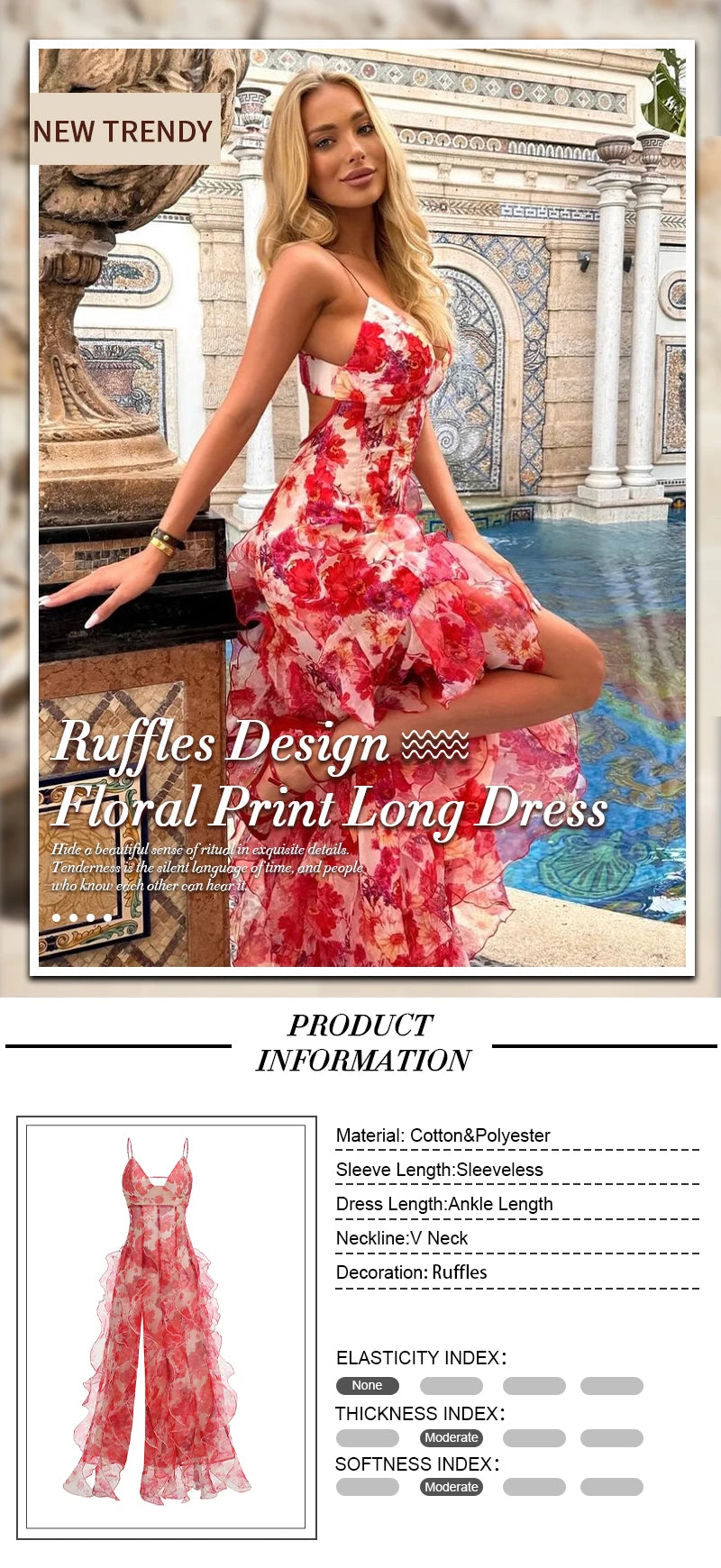 Floral Breeze Maxi Summer Blossom Dress