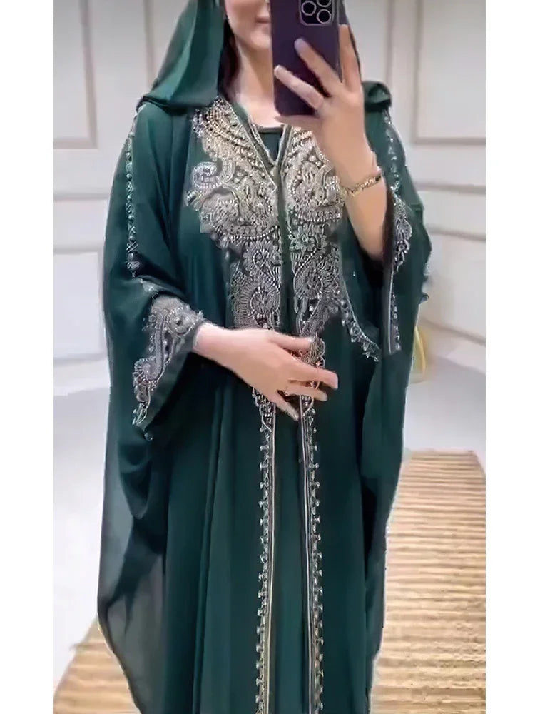 Hooded Diamond Abaya Set