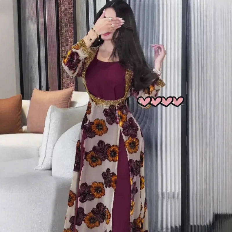 Floral Bloom Abaya Dress