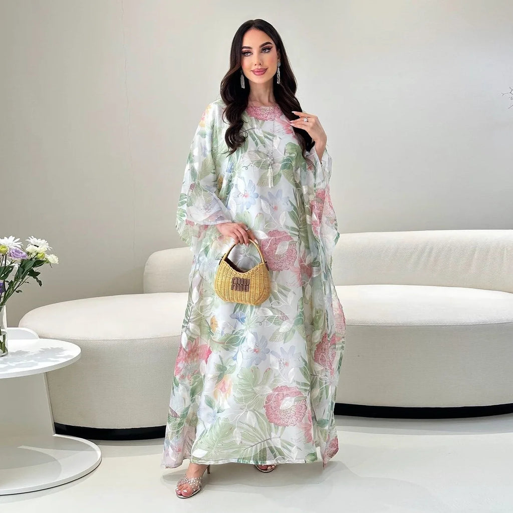 Printed Eid Abaya Kaftan