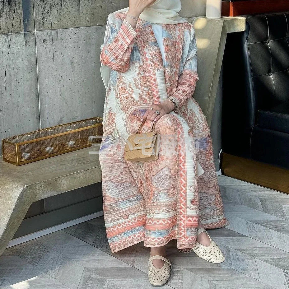 Royal Pleated Cardigan Abaya