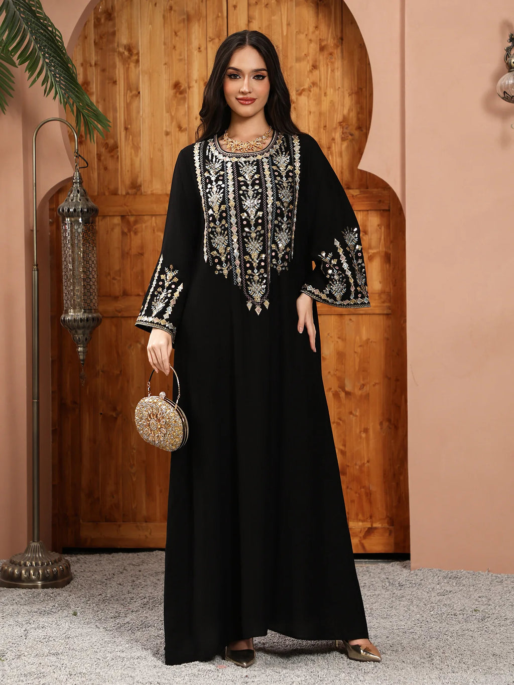 Royal Embroidered Jalabiya Gown