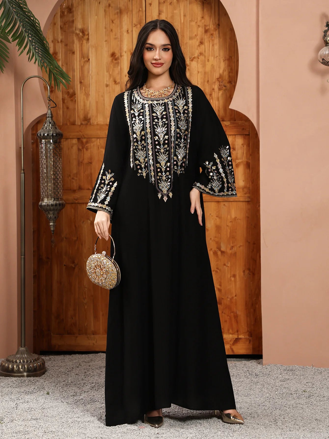 Royal Embroidered Jalabiya Gown