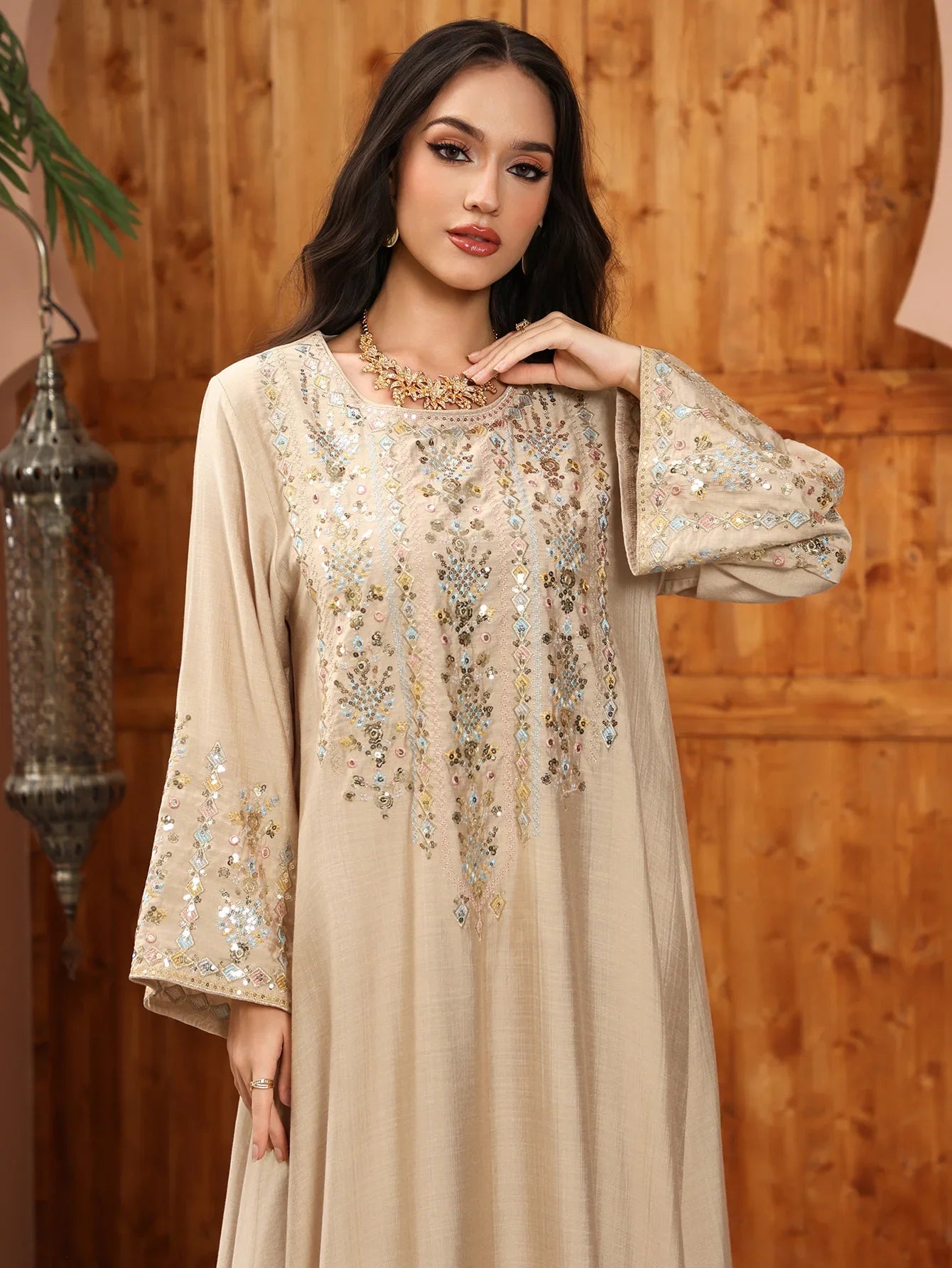 Royal Embroidered Jalabiya Gown