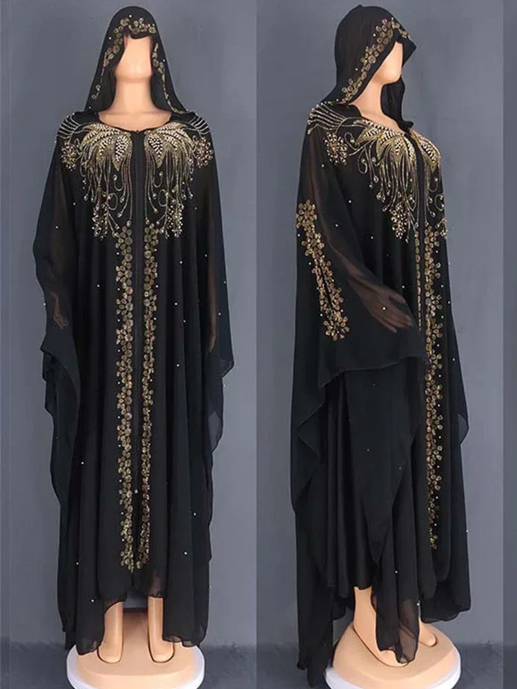 Diamond Bat Sleeve Abaya