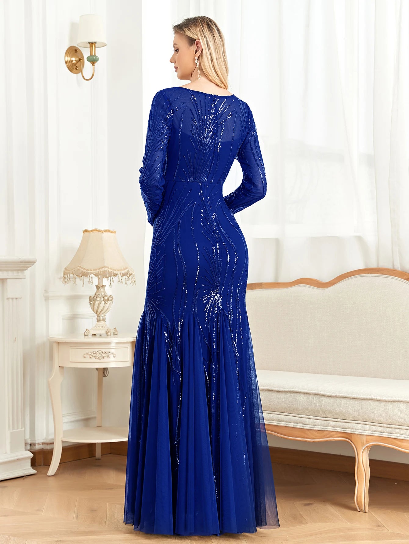 Luxe Sequin Tulle Mermaid Gown