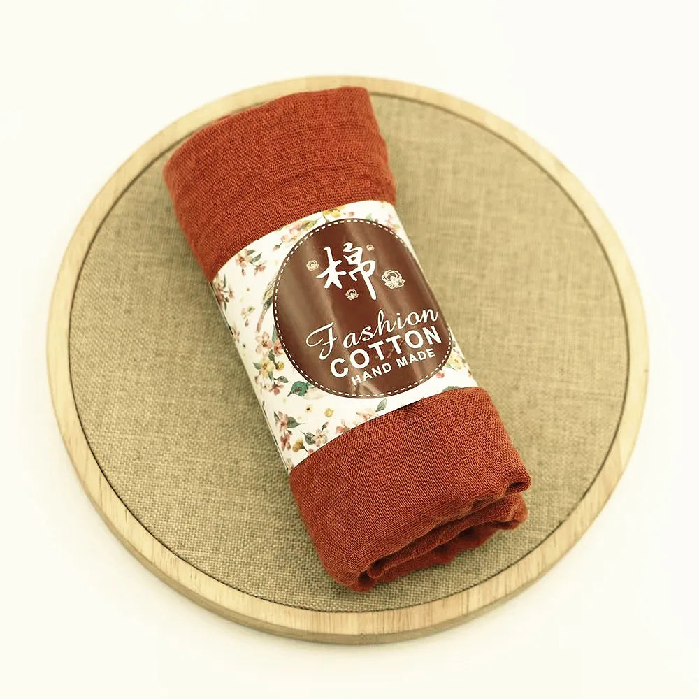Trendora Crinkle Cotton Hijab — Luxe Square Scarf 90×90cm