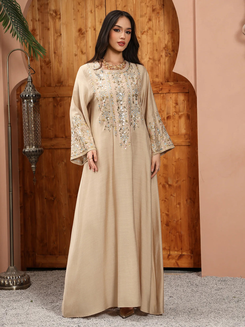 Royal Embroidered Jalabiya Gown