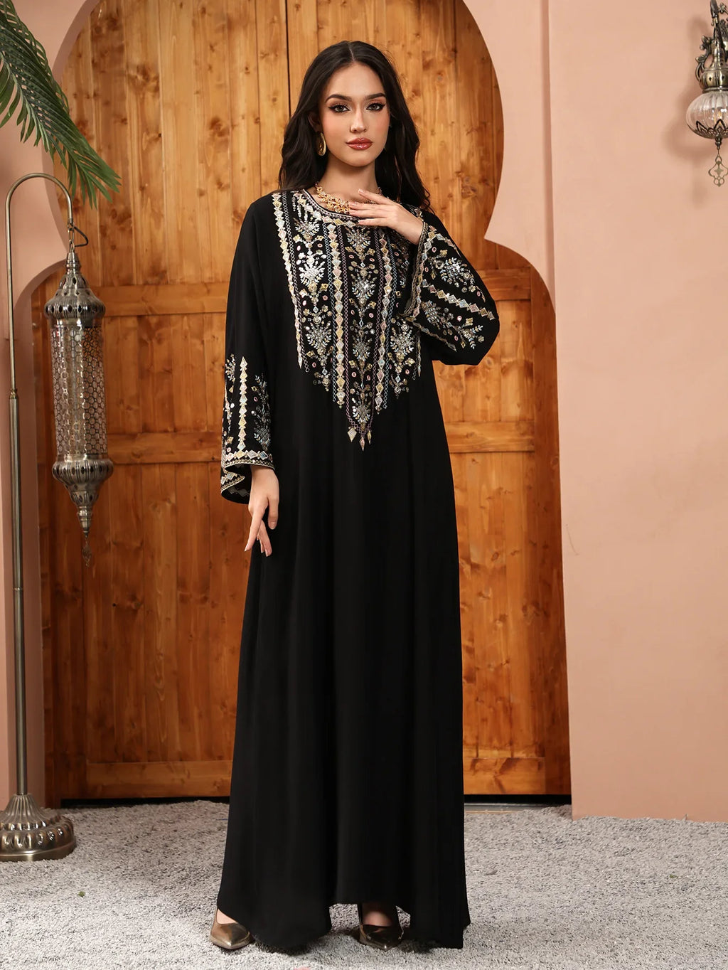 Royal Embroidered Jalabiya Gown