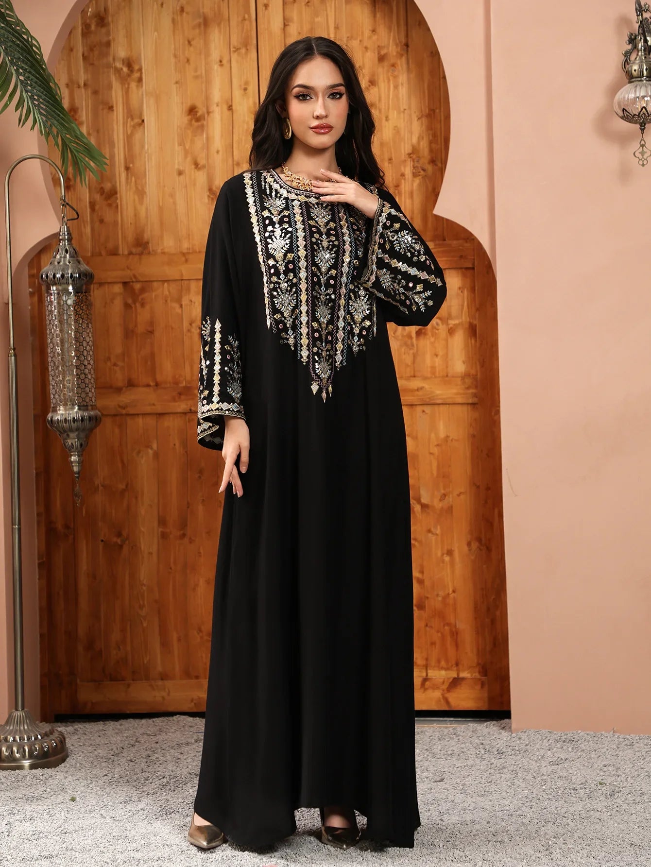 Royal Embroidered Jalabiya Gown