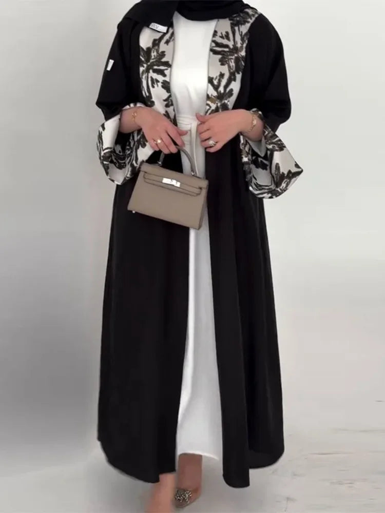 Printed Abaya Trench Coat