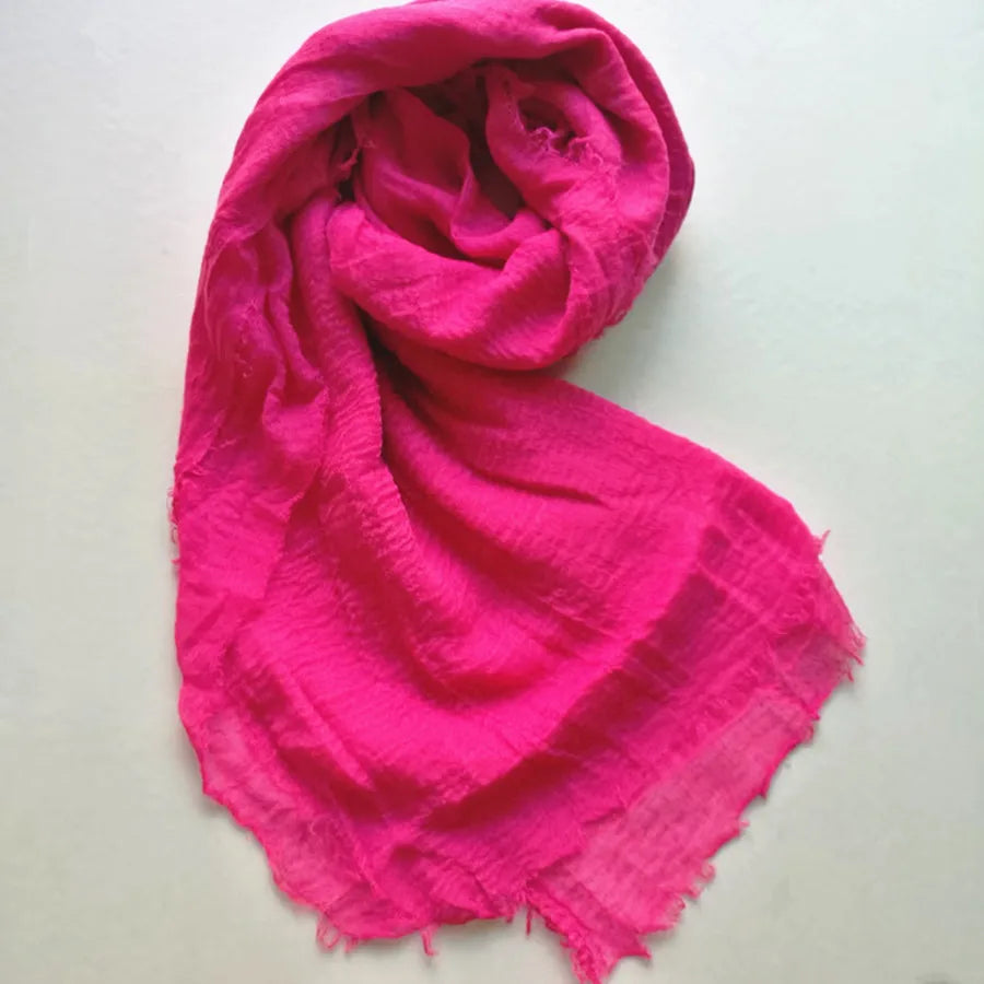 Trendora Crinkle Cotton Hijab — Luxe Square Scarf 90×90cm