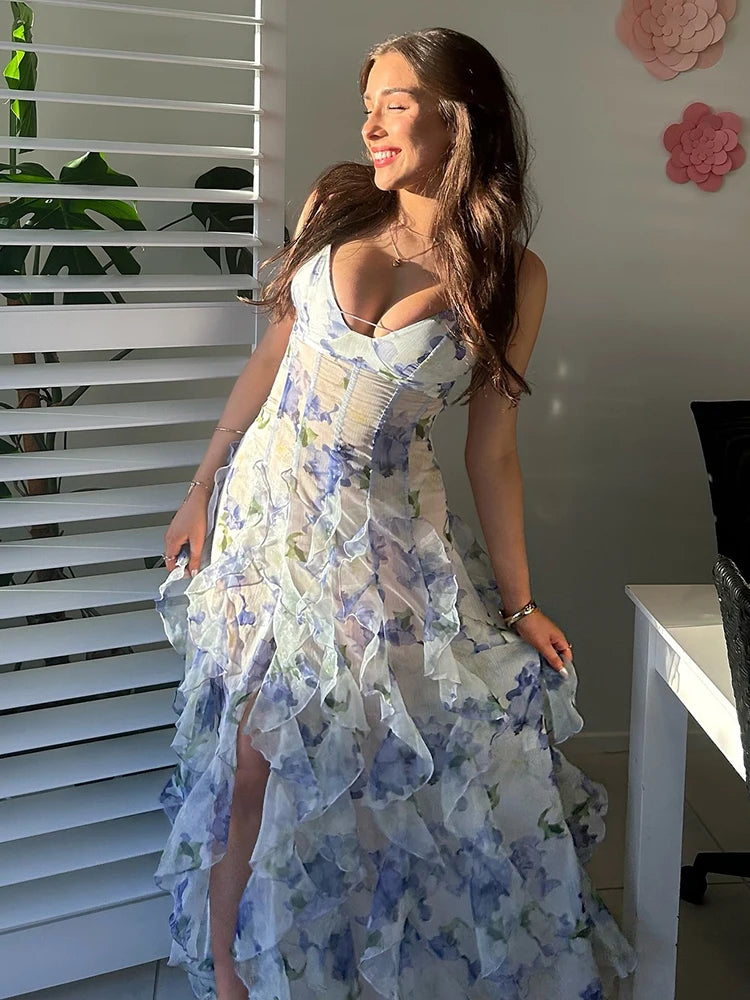 Floral Breeze Maxi Summer Blossom Dress