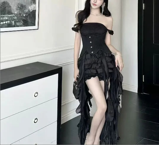 Luxe Mini Dress Modern Tassel Party Dress