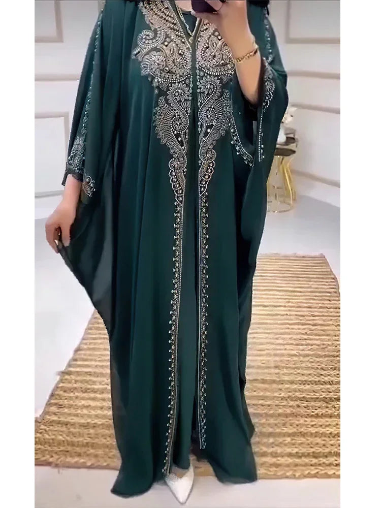 Hooded Diamond Abaya Set