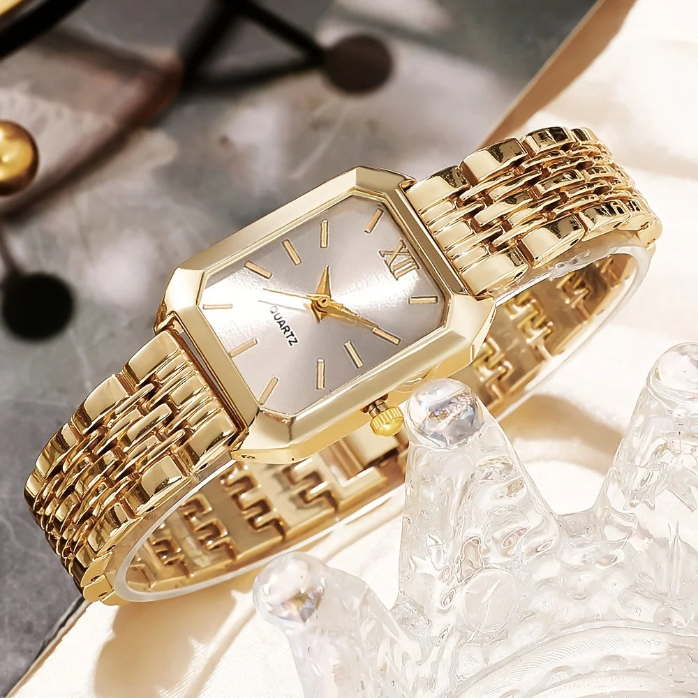 Trendora Elegant Watch & Jewelry Set — 5-Piece Luxury Collection