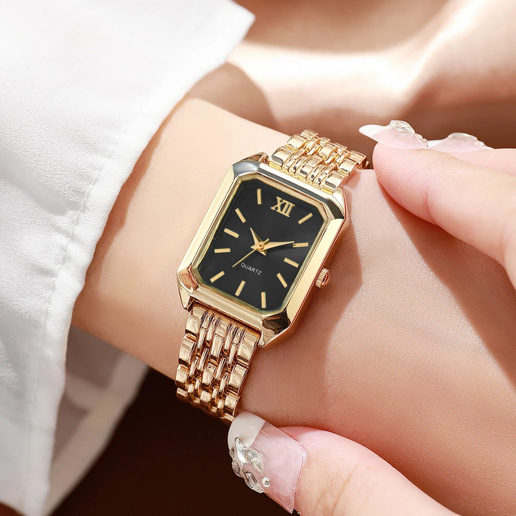 Trendora Elegant Watch & Jewelry Set — 5-Piece Luxury Collection