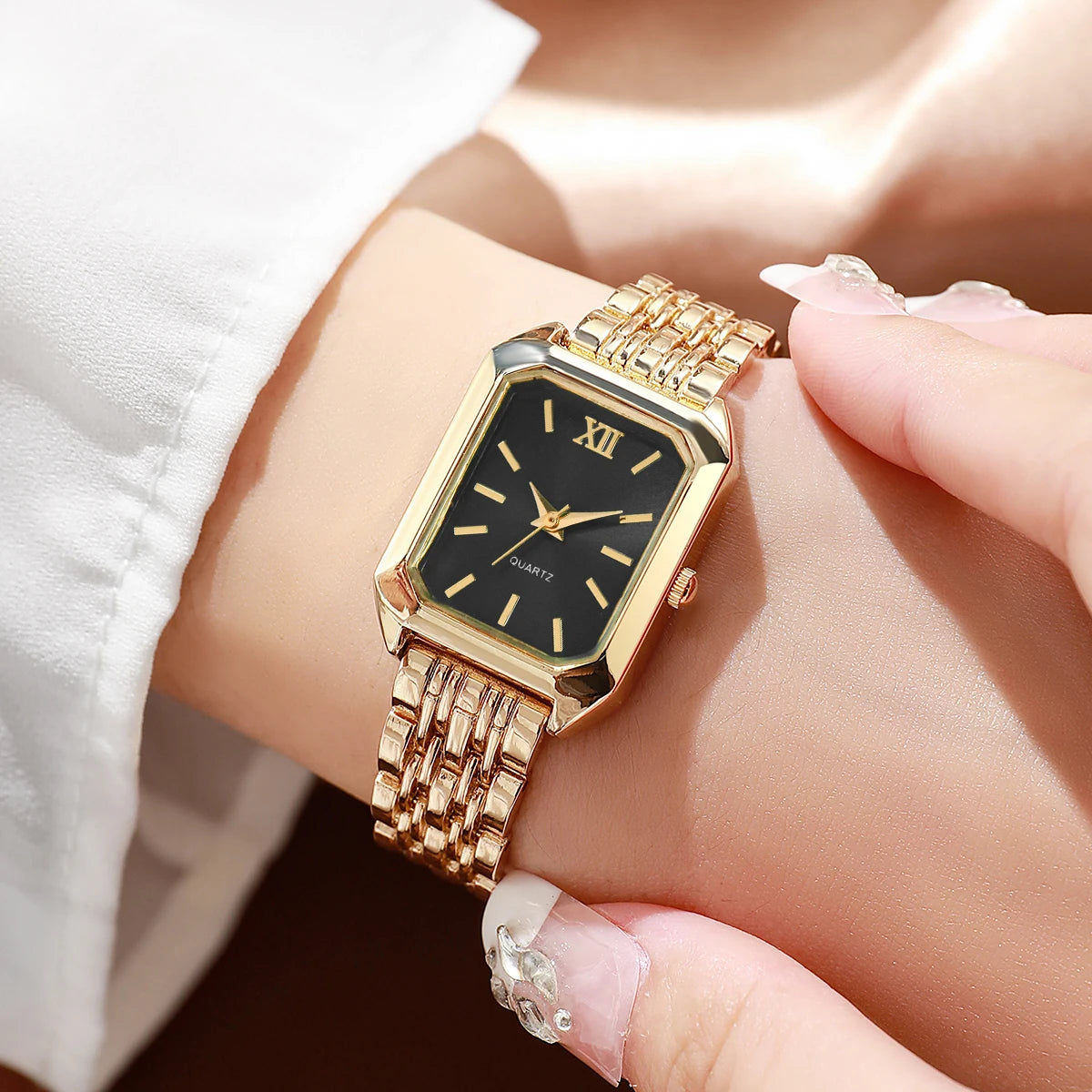 Trendora Elegant Watch & Jewelry Set — 5-Piece Luxury Collection