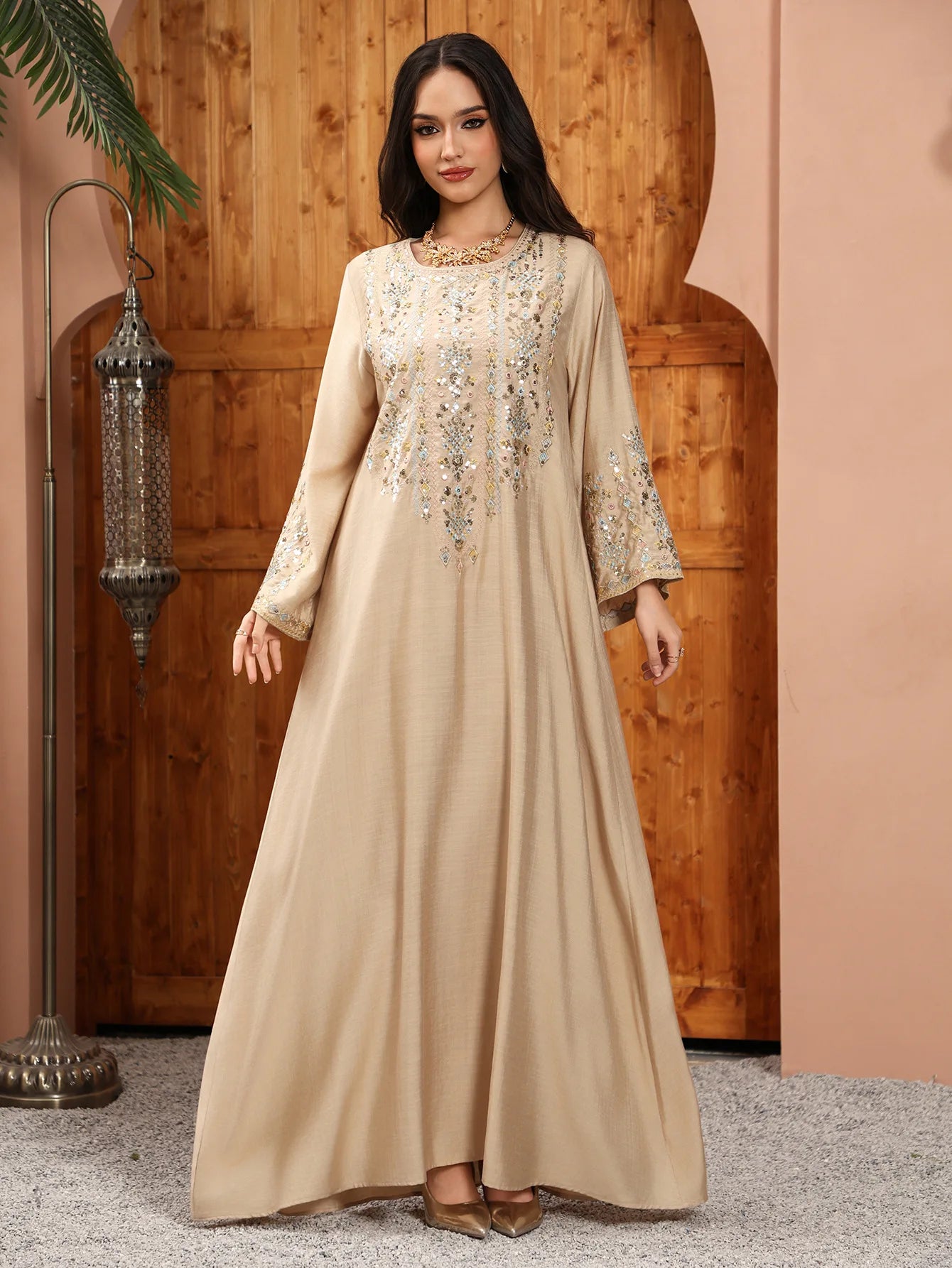 Royal Embroidered Jalabiya Gown