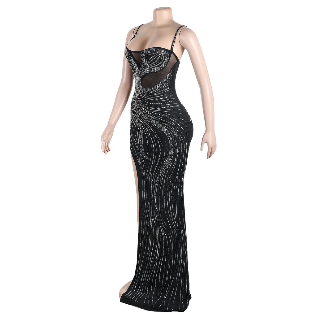 Crystal Sparkle Maxi Dress