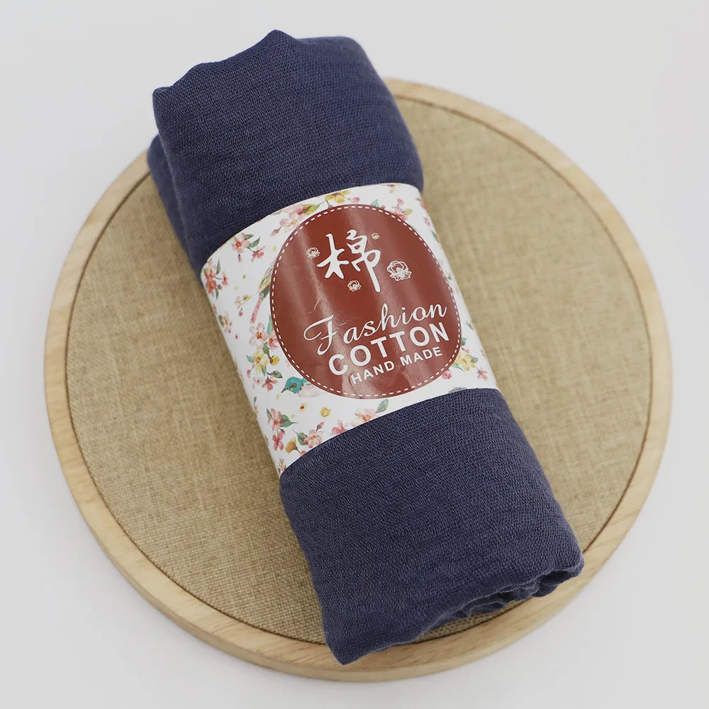 Trendora Crinkle Cotton Hijab — Luxe Square Scarf 90×90cm