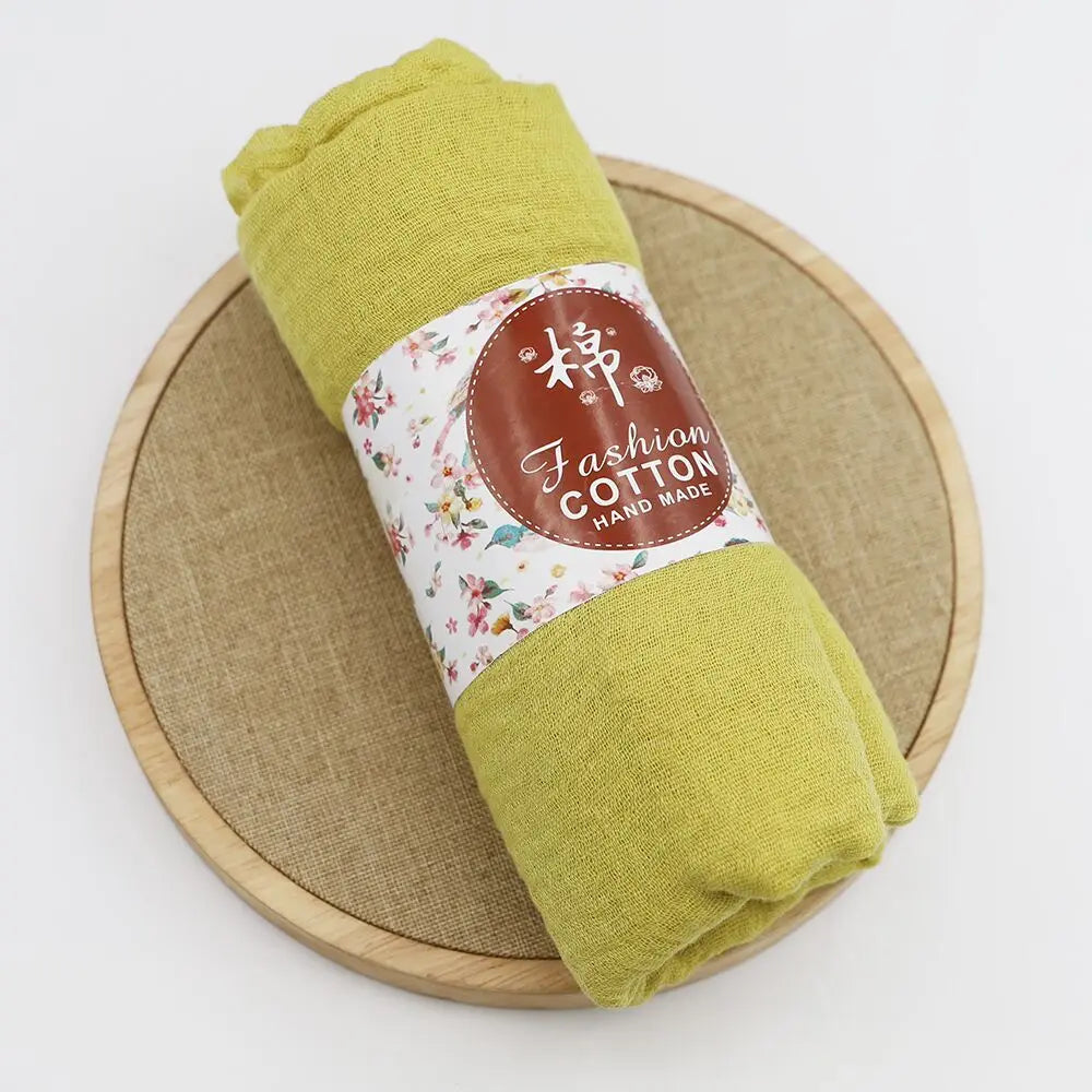Trendora Crinkle Cotton Hijab — Luxe Square Scarf 90×90cm