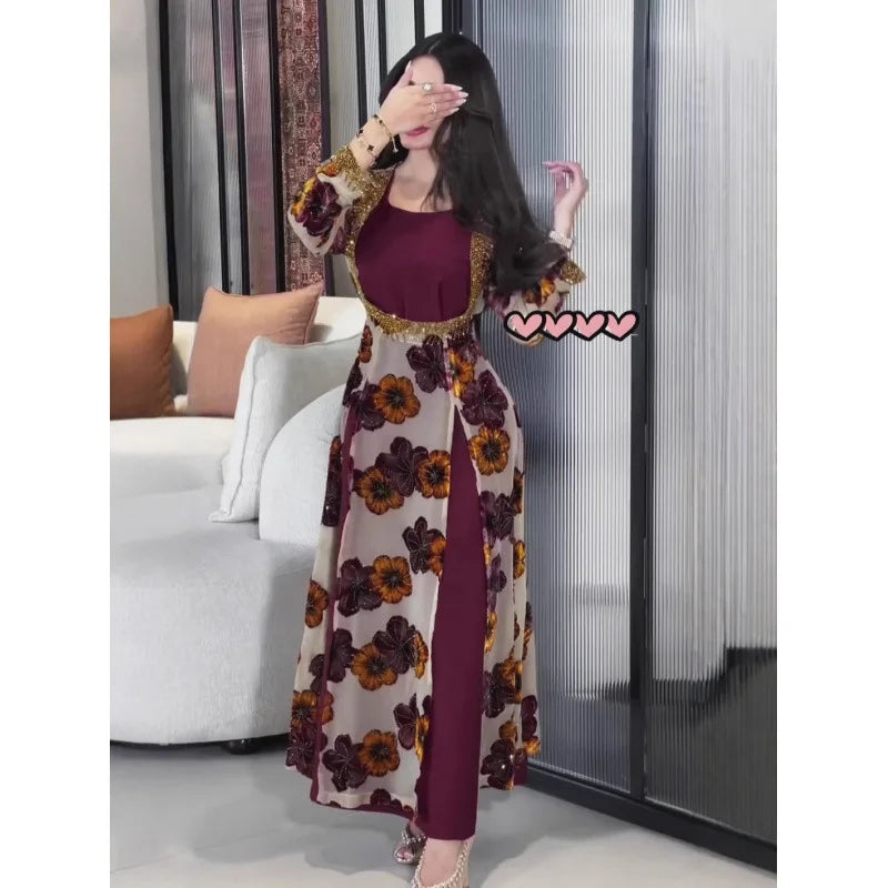 Floral Bloom Abaya Dress