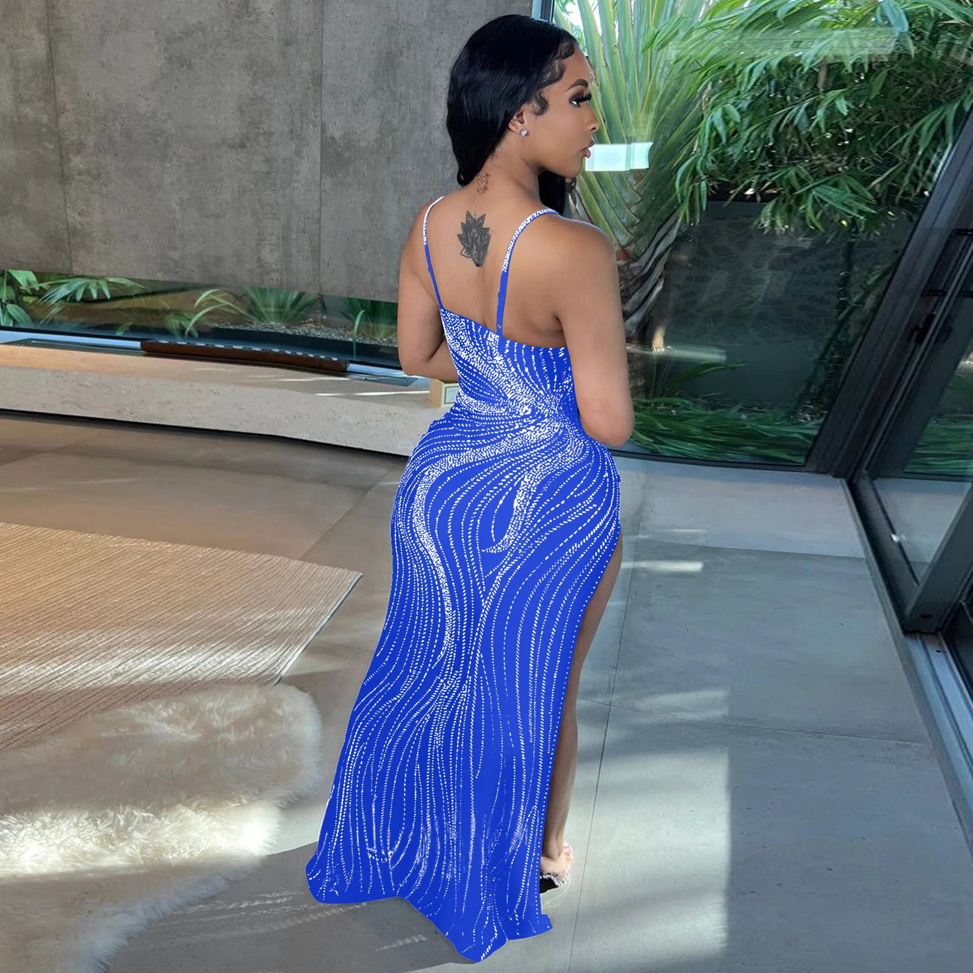 Crystal Sparkle Maxi Dress