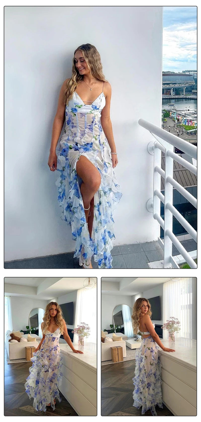 Floral Breeze Maxi Summer Blossom Dress