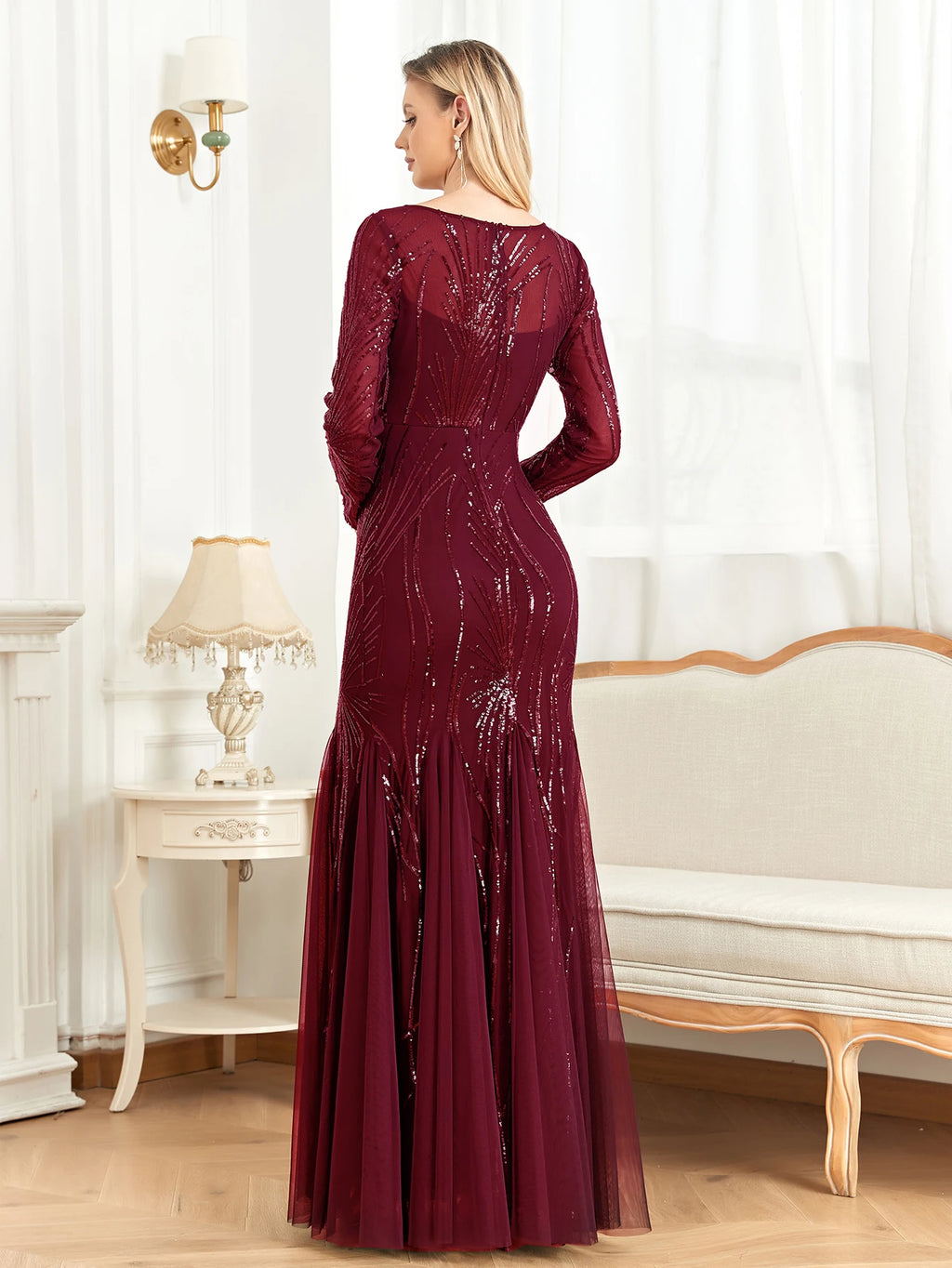Luxe Sequin Tulle Mermaid Gown