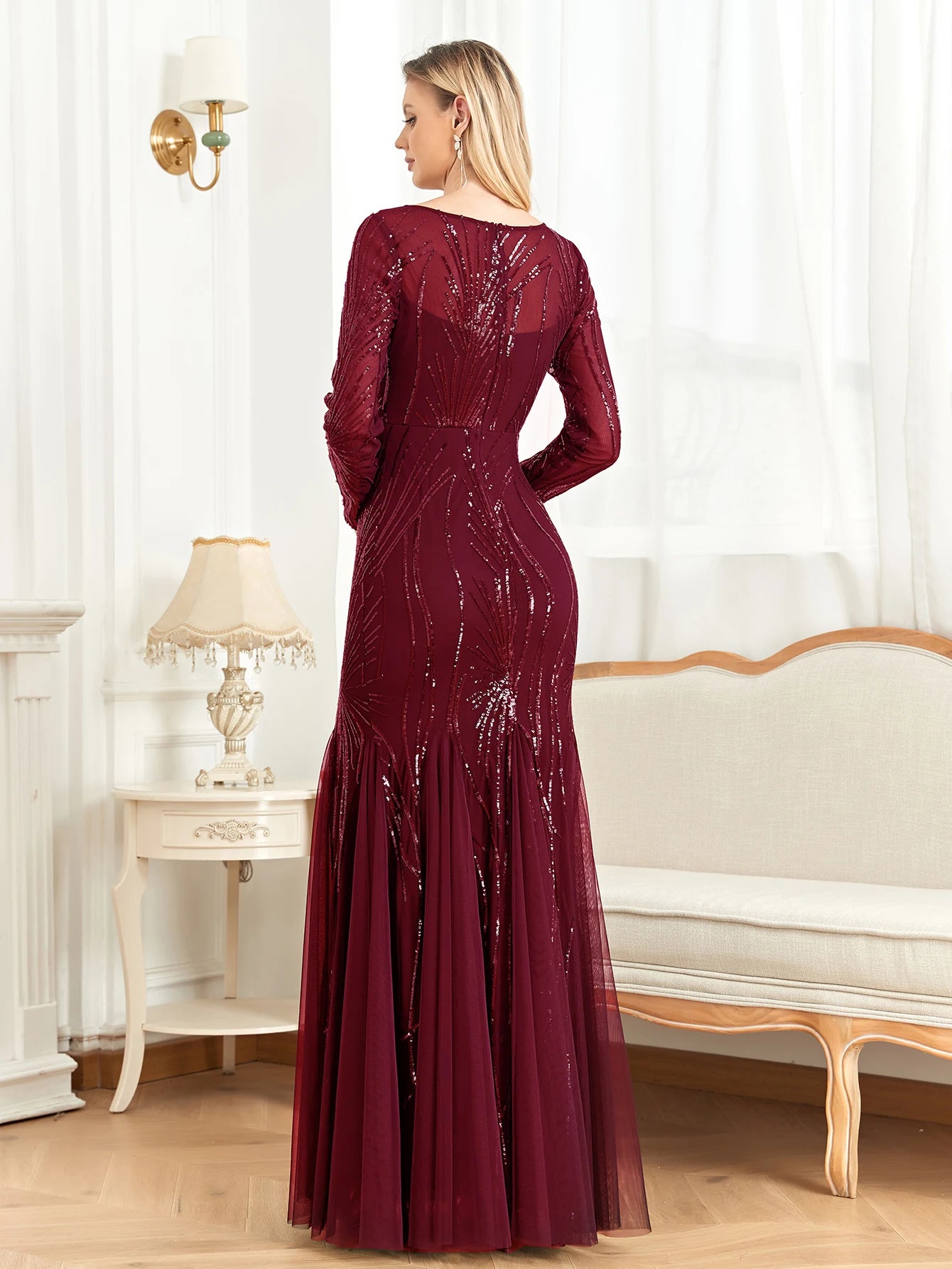 Luxe Sequin Tulle Mermaid Gown