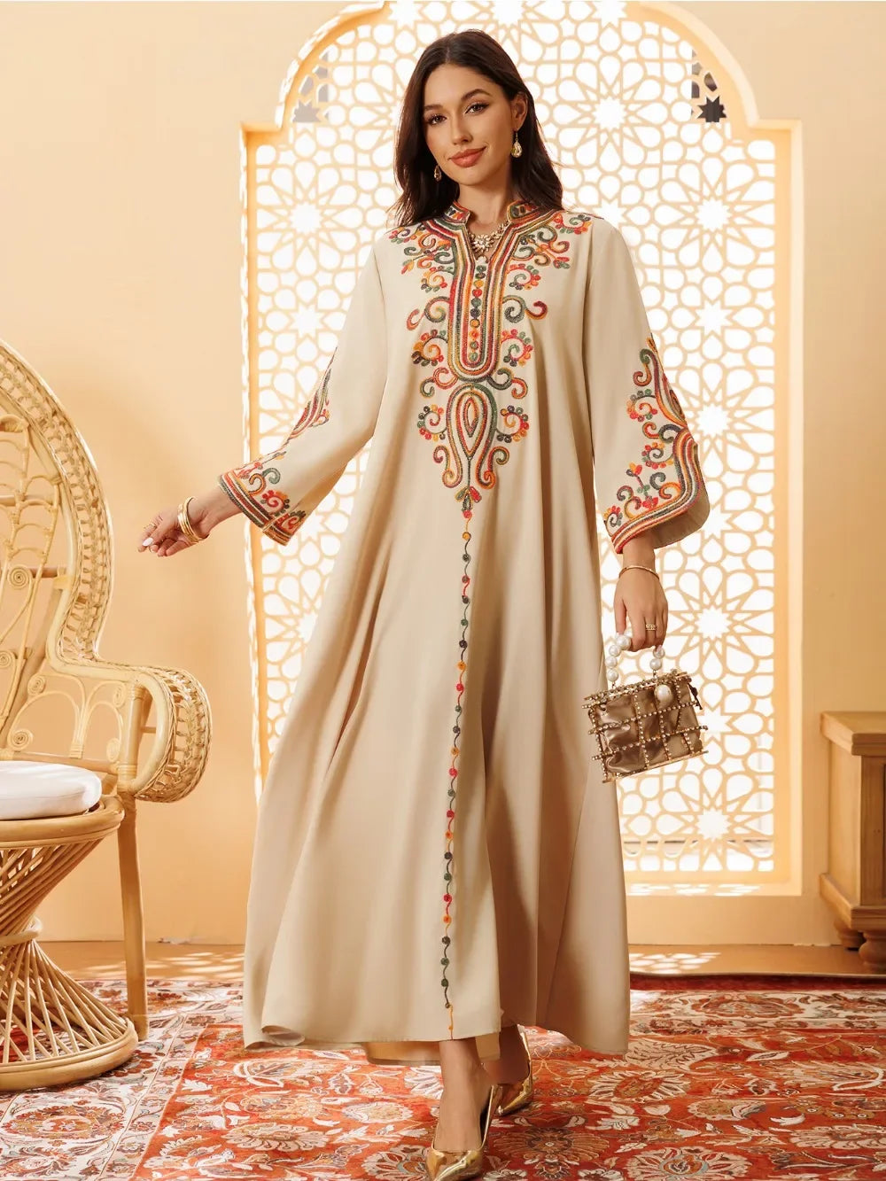 Embroidered Maxi Abaya