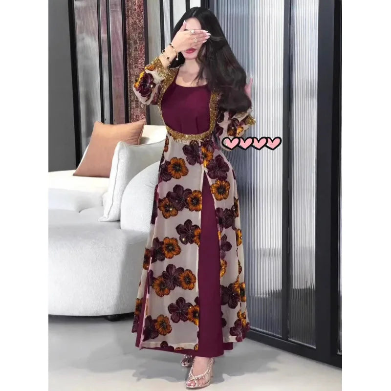 Floral Bloom Abaya Dress