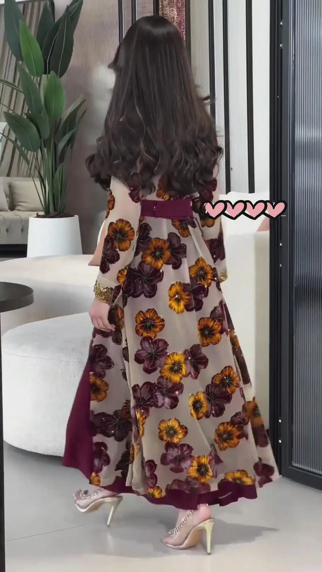 Floral Bloom Abaya Dress