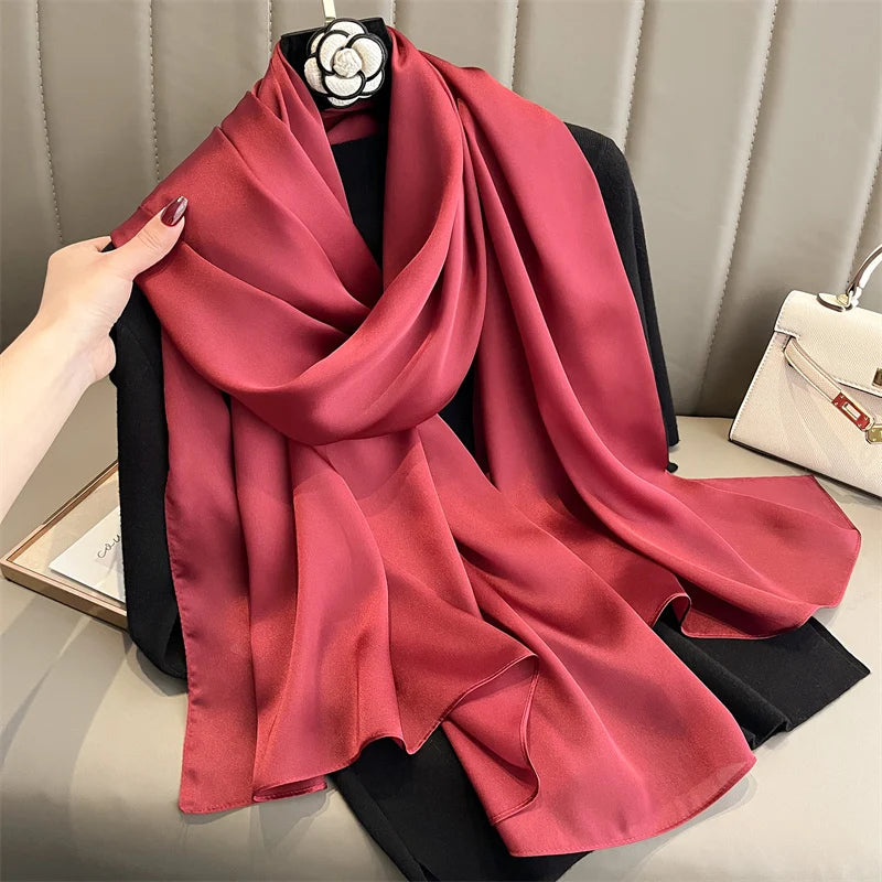 Luxe Solid Silk Scarf