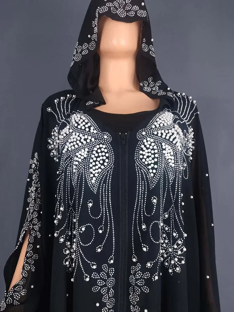 Diamond Bat Sleeve Abaya