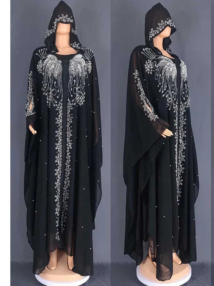 Diamond Bat Sleeve Abaya