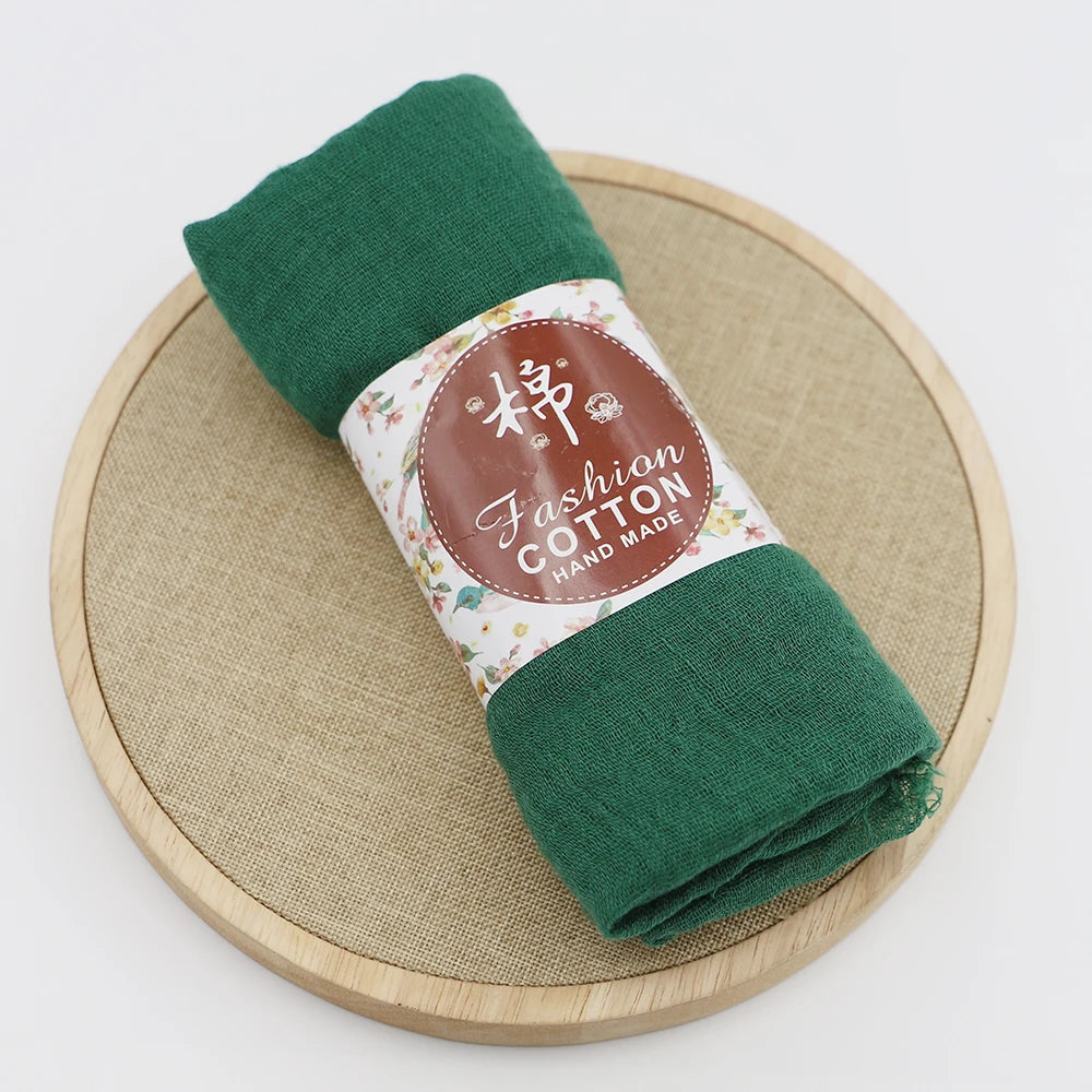 Trendora Crinkle Cotton Hijab — Luxe Square Scarf 90×90cm