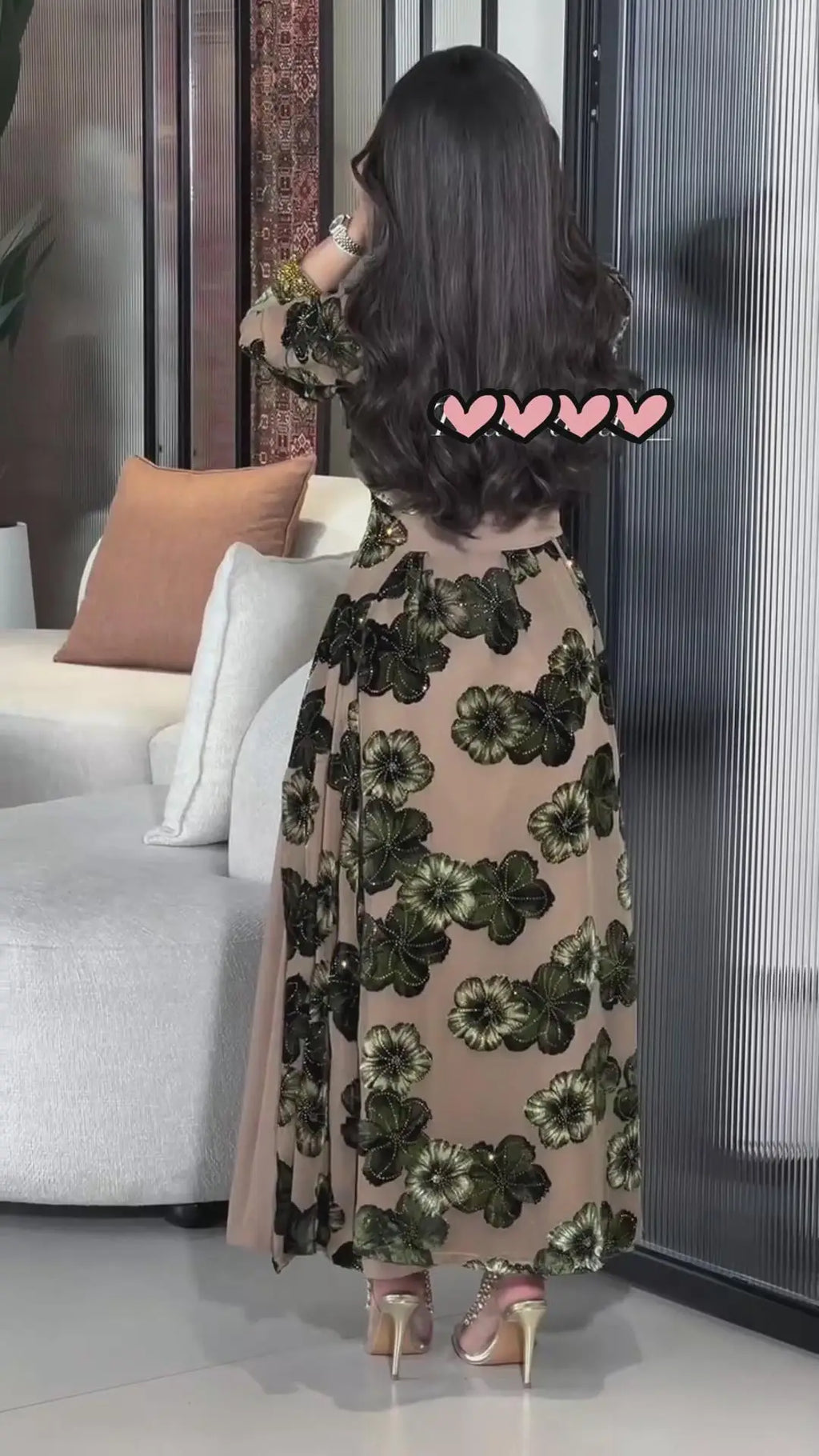 Floral Bloom Abaya Dress