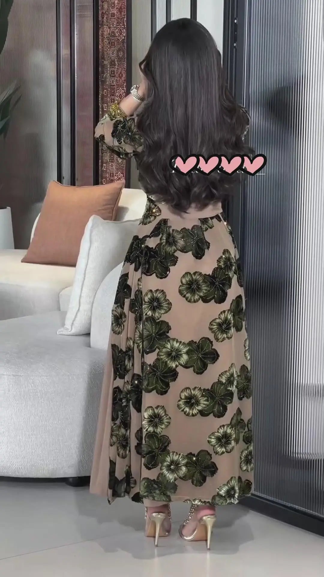 Floral Bloom Abaya Dress