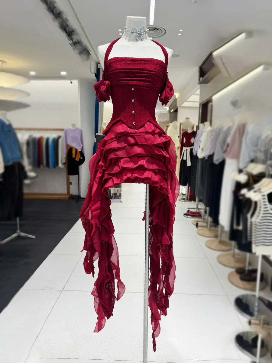 Luxe Mini Dress Modern Tassel Party Dress