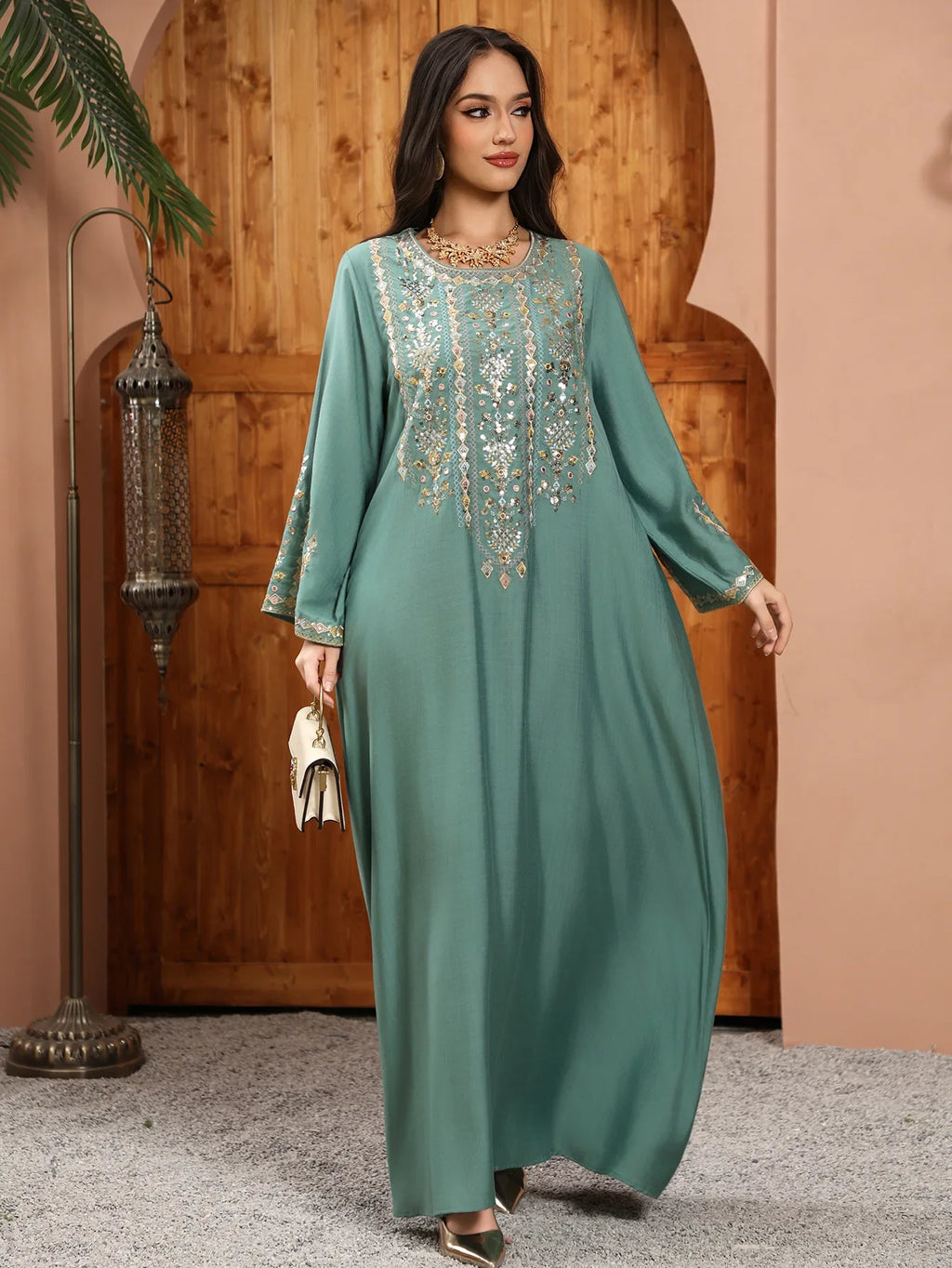 Royal Embroidered Jalabiya Gown