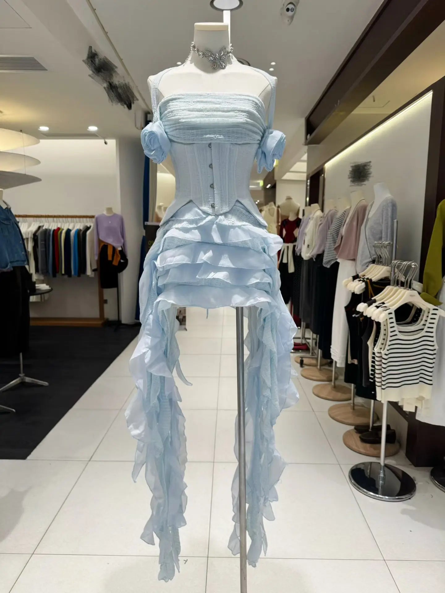 Luxe Mini Dress Modern Tassel Party Dress